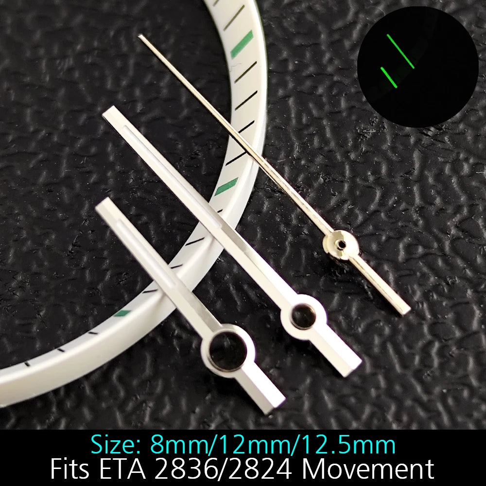 High Quality ETA-Series Hands Green Super Luminous Fits ETA 2824 2892 2836 2834 Movement Watch Accessories Watches For Men