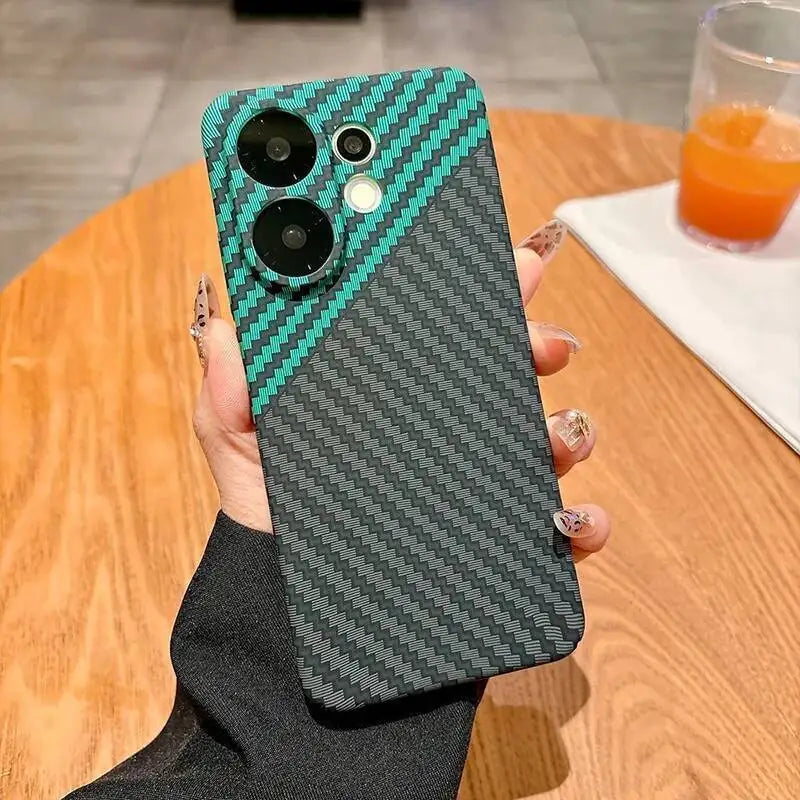 For Vivo X200 FE Case Carbon Fiber Textured Skin Feel Hard pc Back Cover For Vivo X200FE X 200 FE VivoX200 FE Phone Case