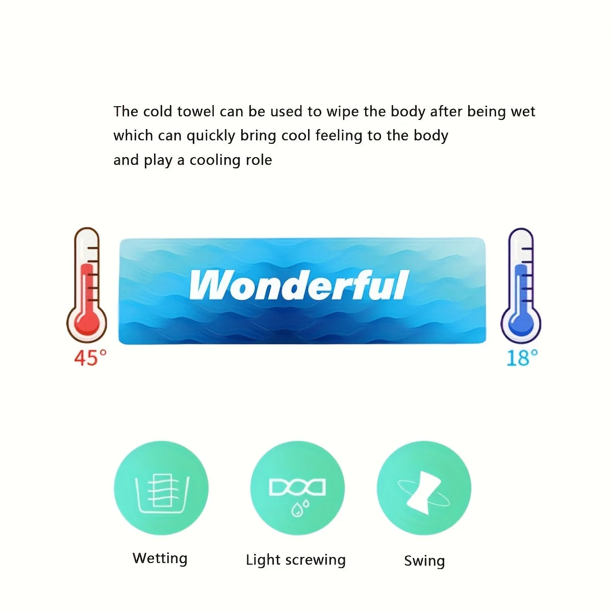 WRELS Ice Silk Towel Quick Dry Sweat-absorb Cold-feeling Swimming Microfiber Beach Towel Gym Fitness Running Yoga Sports Towel
