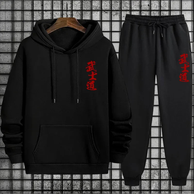 2026 New Arrival Men's Sportswear Hoodie + Pants Urban Casual Sport Jogging Suit Autumn Winter Male Fashion Sweatshirt Tracksuit