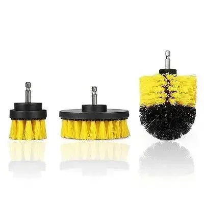 3Pcs/Set Electric Scrubber Brush Drill Brush Kit Plastic Round Cleaning Brush For Carpet Glass Car Tires Nylon Brushes