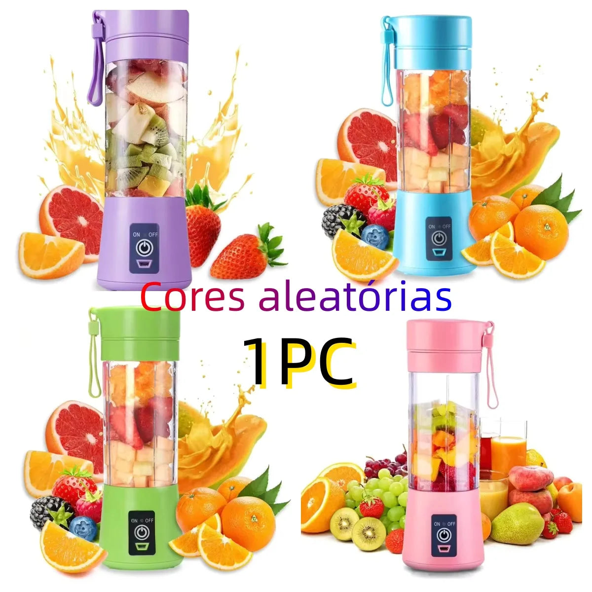 Automatic Mini Electric Juicer Cup USB Rechargeable Fruit Blender Portable Squeezer for Orange Lemon Fresh Juice Making