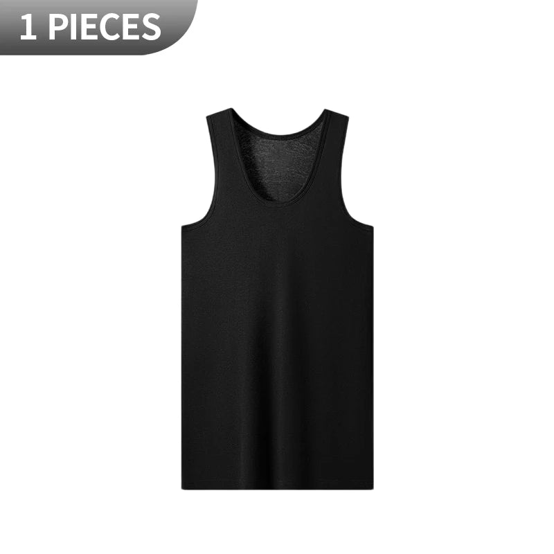 1/3 Piece Men's Vest - Summer Style Slim-Shouldered Solid Color Youth Sports t-Shirt Comfortable Home Wear Inner Layer