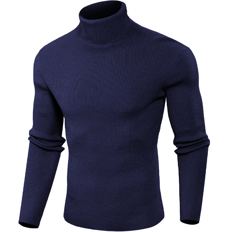 Animal Game Luxury Men's Cold Blouse Casual Sweaters Woolen Turtleneck Pullover Basic Stripes Tshirts Warm Sweatshirt Knit Men