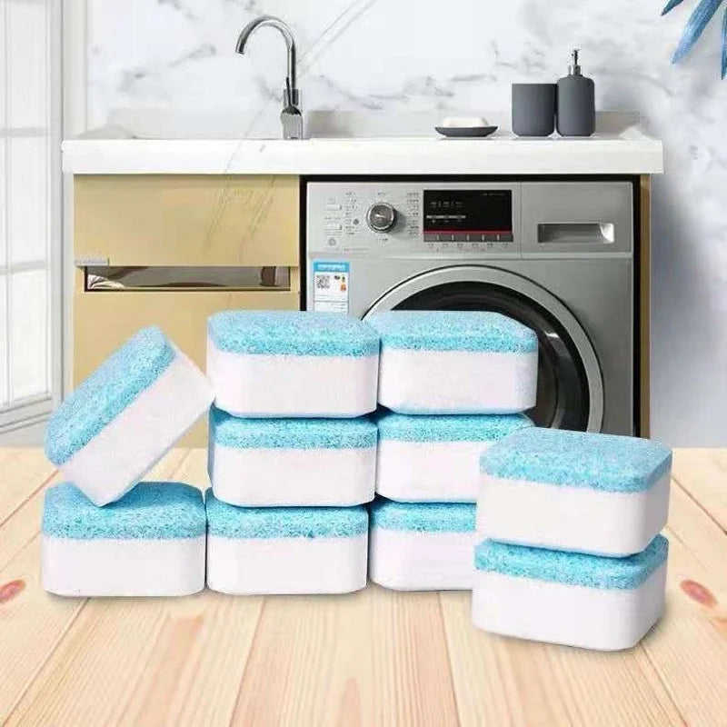 Kit 12 24 36 Pastilhas Efervescentes para Limpeza Profunda da Maquina de Lavar Desincrustante e Anticalcario