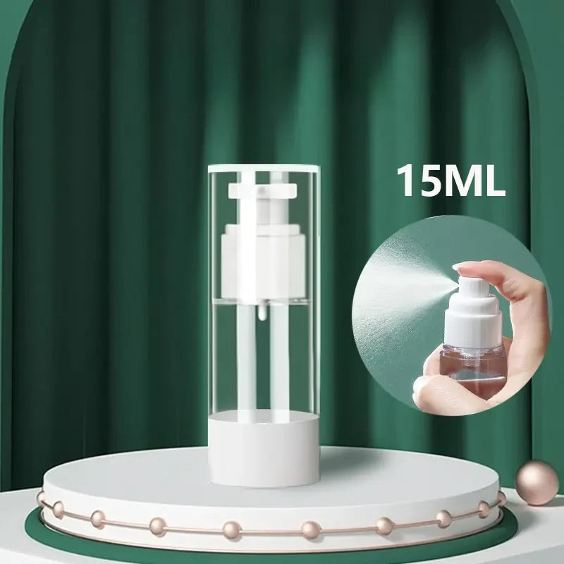 10/15/30/50/80/100ML  Clear  Airless Cream Pump Bottle Refillable Empty Bottle Travel Vacuum Airless Container Makeup Bottle