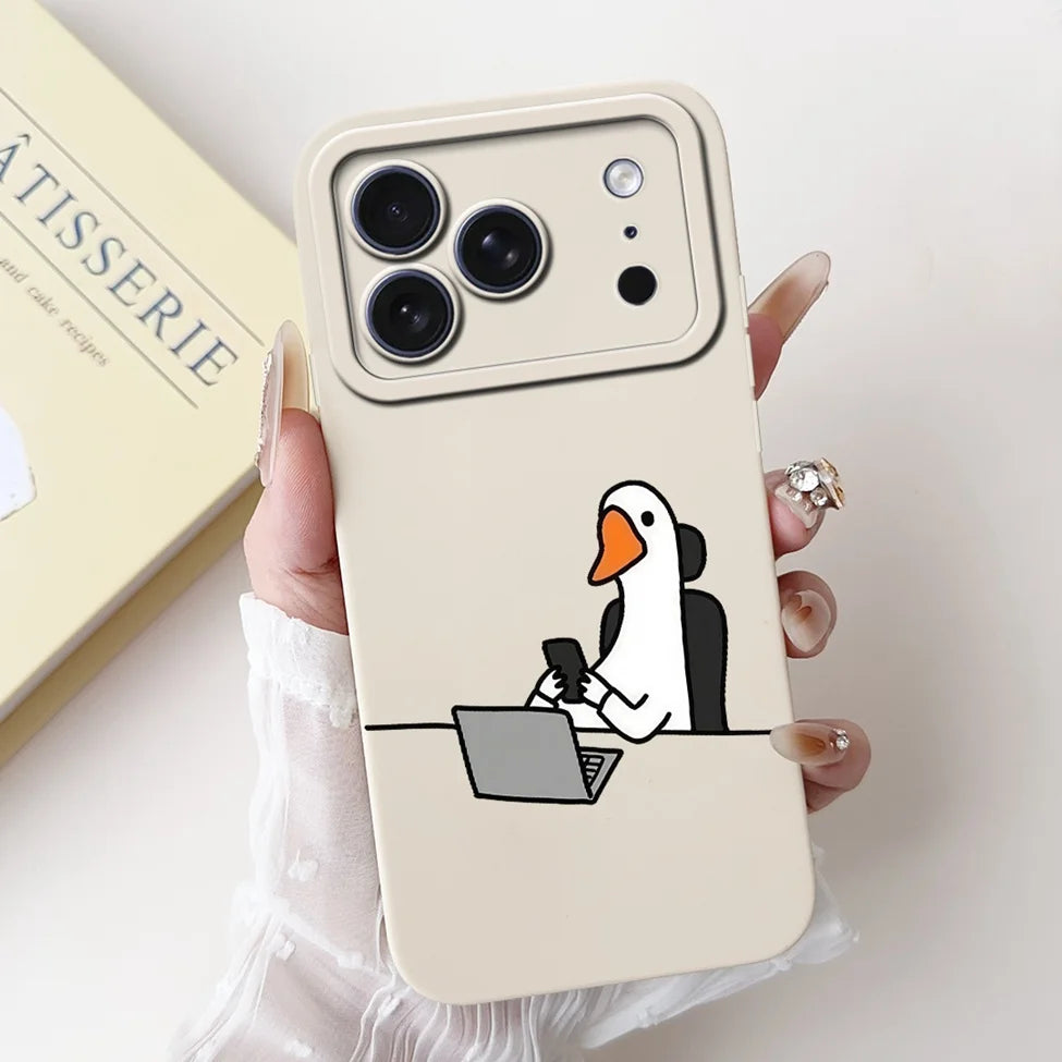 For iPhone 17 Pro Case Silicone Luxury Flowers Cute Kawaii Funny Painted Cover For iP 17 Pro Phone Case A3256 A3522 A3523 A3524