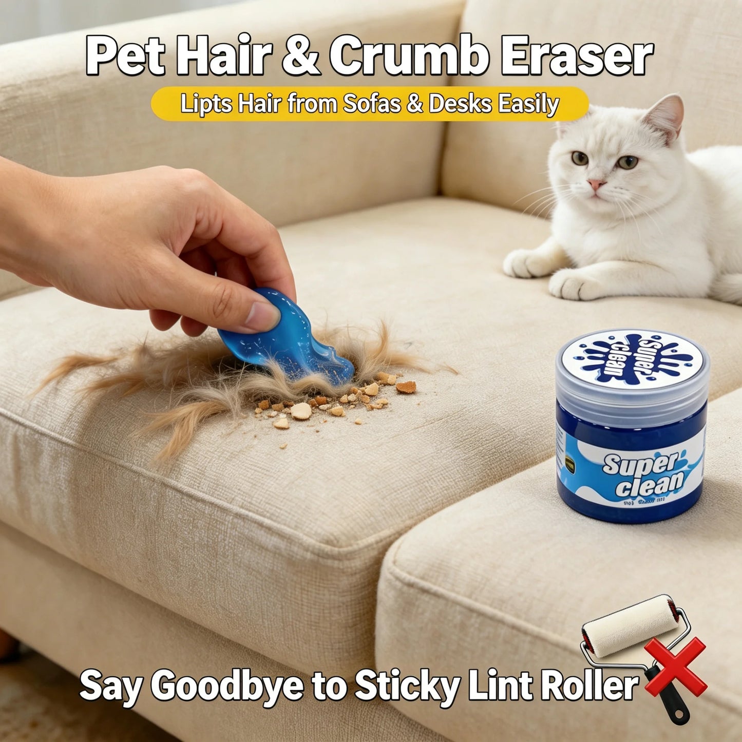 Eco-Friendly Reusable Blue Cleaning Gel, Multi-Purpose Dust Cleaner Gel for Keyboard, Car Vents & Small Gaps