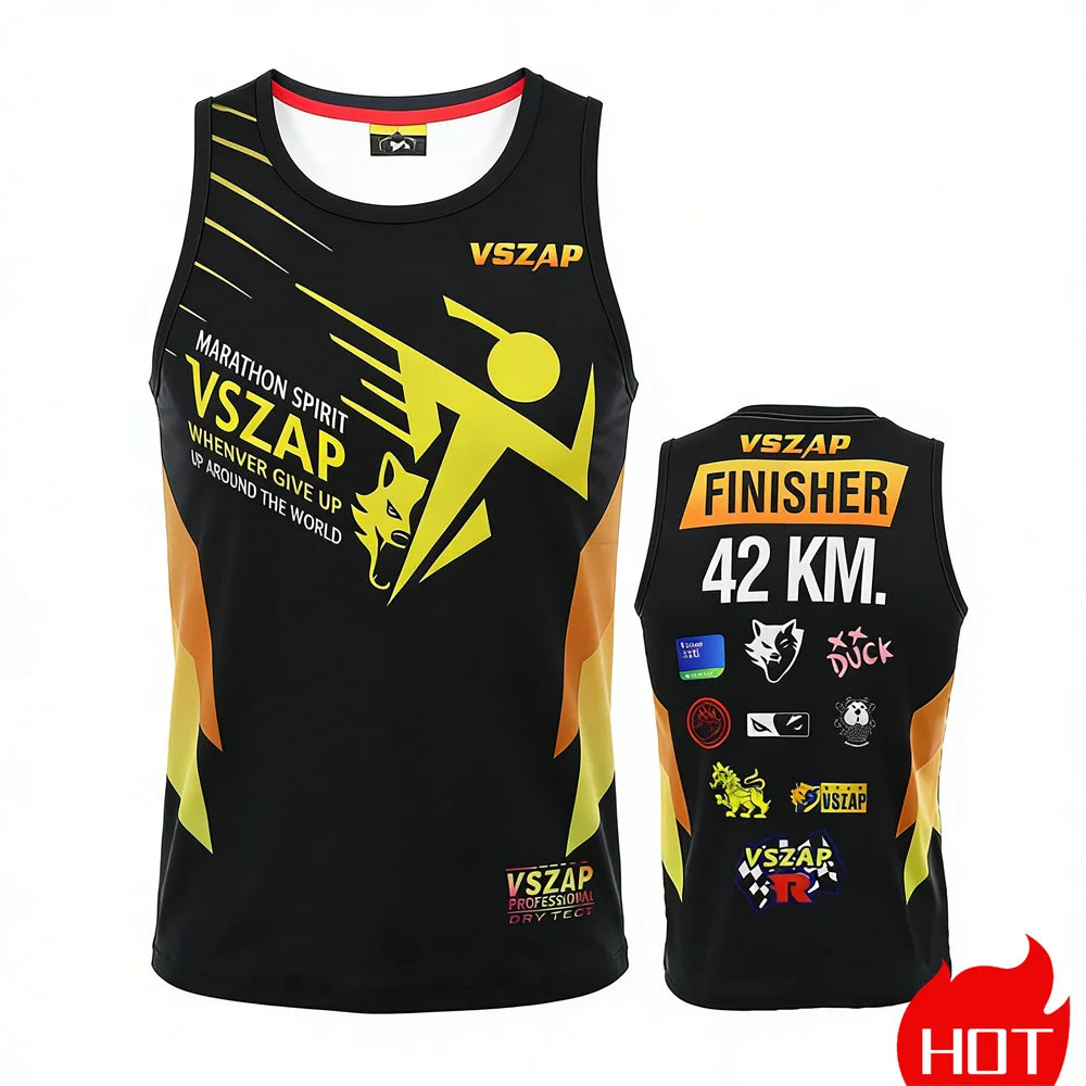 Summer men's sleeveless sports T-shirt Muay Thai training vest Quick drying wrestling vest Muay Thai men's t-shirts and tank top