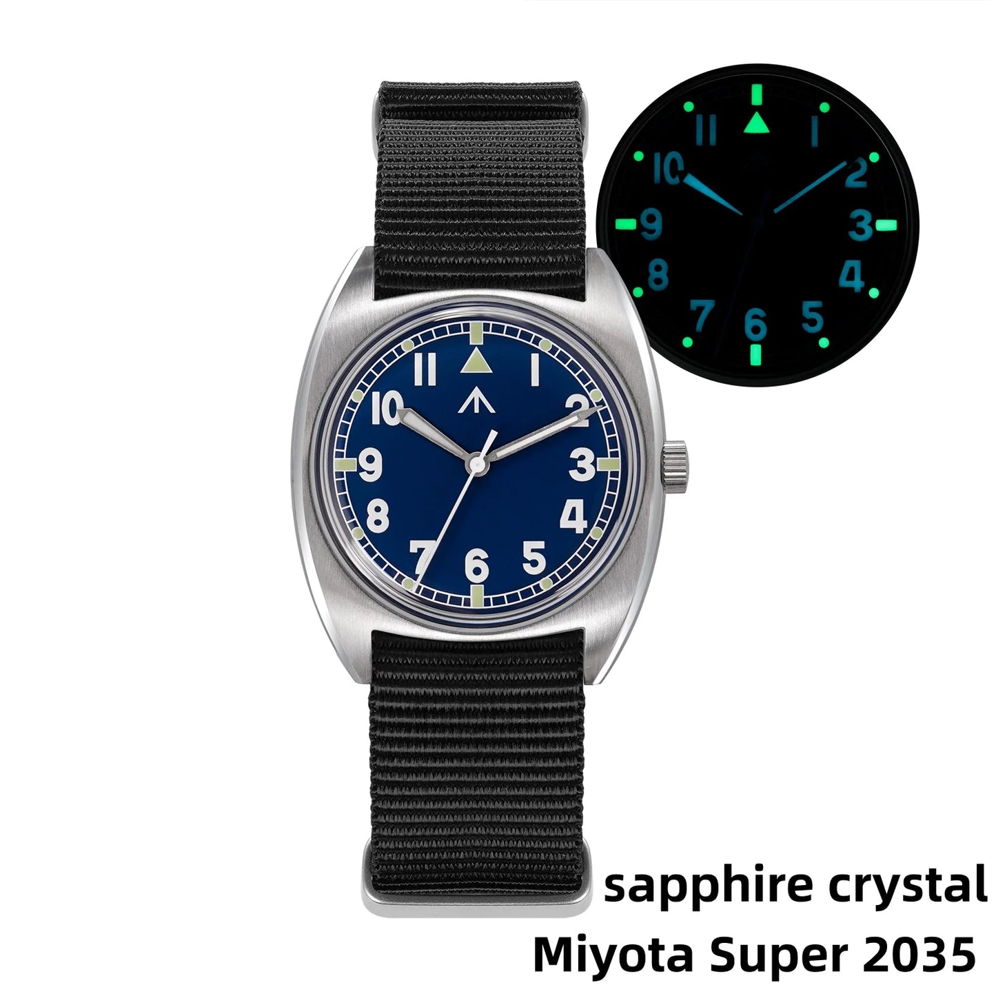 Militado ML17 Watch Miyota Super 2035/ GL12 Quartz Movement Watch  C3 And BGW9 Luminova 100m Waterproof Stainless Steel Watches