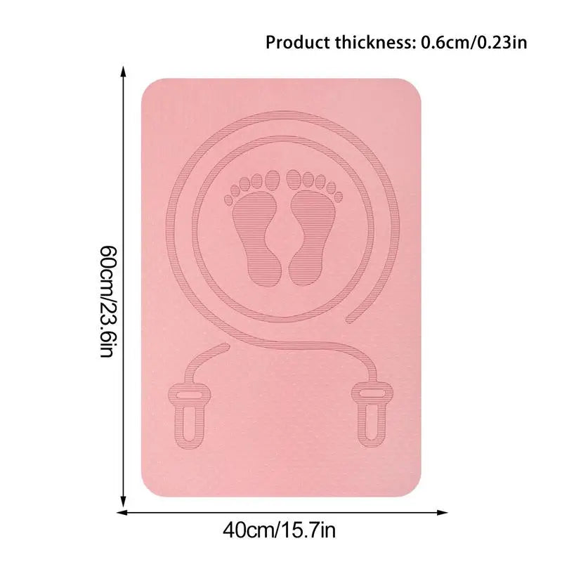 6mm Jump Rope Mat TPE Material Anti Shock Anti Noise Exercise Mat for Home Gym Workout Fitness Yoga Pilates Floor Protection