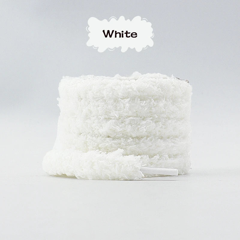 1Pair fashions 1cm wide round plush shoelace Sneakers flat shoes Casual shoelaces 80/100/120/140/160cm Shoelaces for shoes