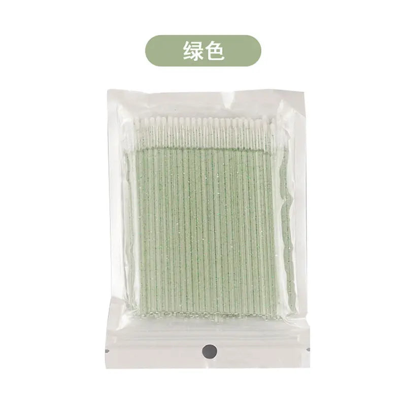 100Pcs Crystal Eyelash Cleaning Brush Lashes Extension Micro Cotton Swab Lash Removing Microbrush Beauty Makeup Tools