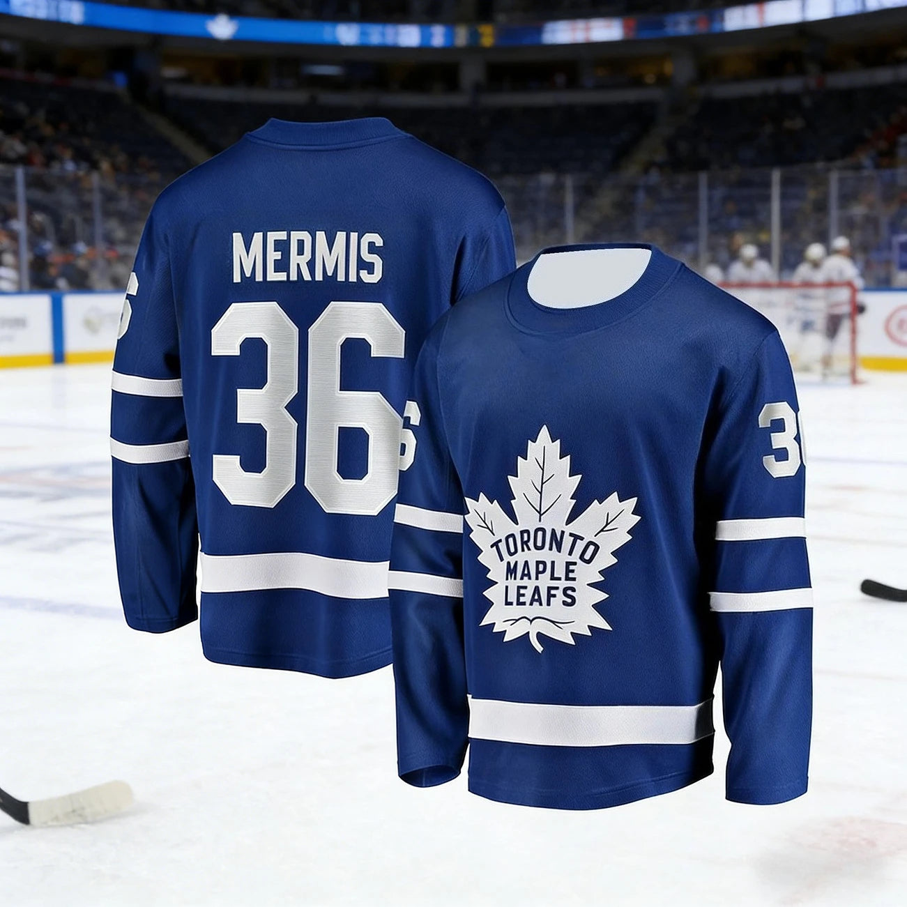 2026 Men's New Toronto Ice Hockey Training Jersey with 3D Print, Breathable, Moisture-Wicking Long-Sleeved T-Shirt Kids