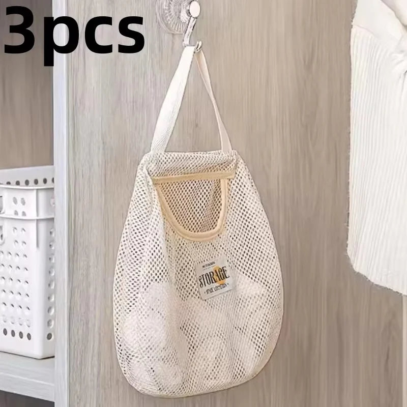 1/2/3pcs Japanese Socks Storage Hanging Bag Wardrobe Hanging Underwear Storage Bag Wall Hanging Dormitory Punching Bag