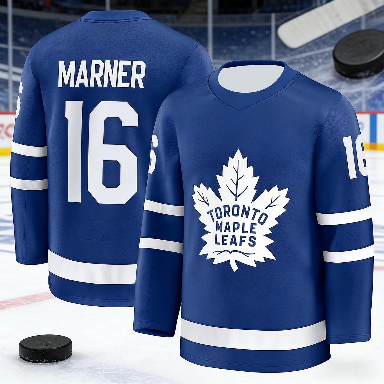 2026 Men's New Toronto Ice Hockey Training Jersey with 3D Print, Breathable, Moisture-Wicking Long-Sleeved T-Shirt Kids