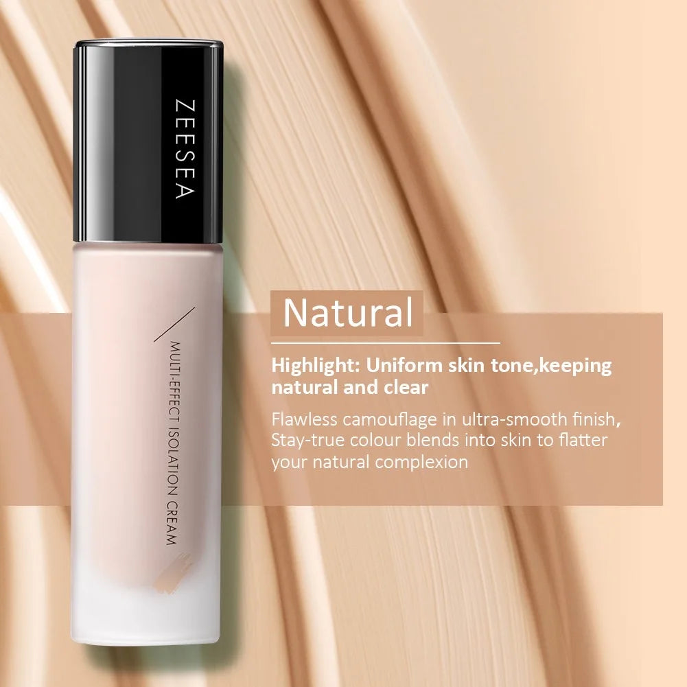 ZEESEA 3in1 Primer Concealer BB Cream Makeup Base Natural Liquid Foundatio Longlasting Invisible Pores Whitening Grooming