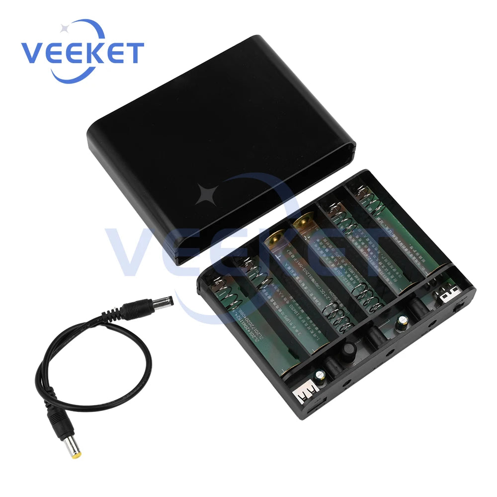 DIY Power Bank 18650 Battery Case UPS Uninterrupted Power Supply Multi Voltage Output Optical Cat Router Charger Box