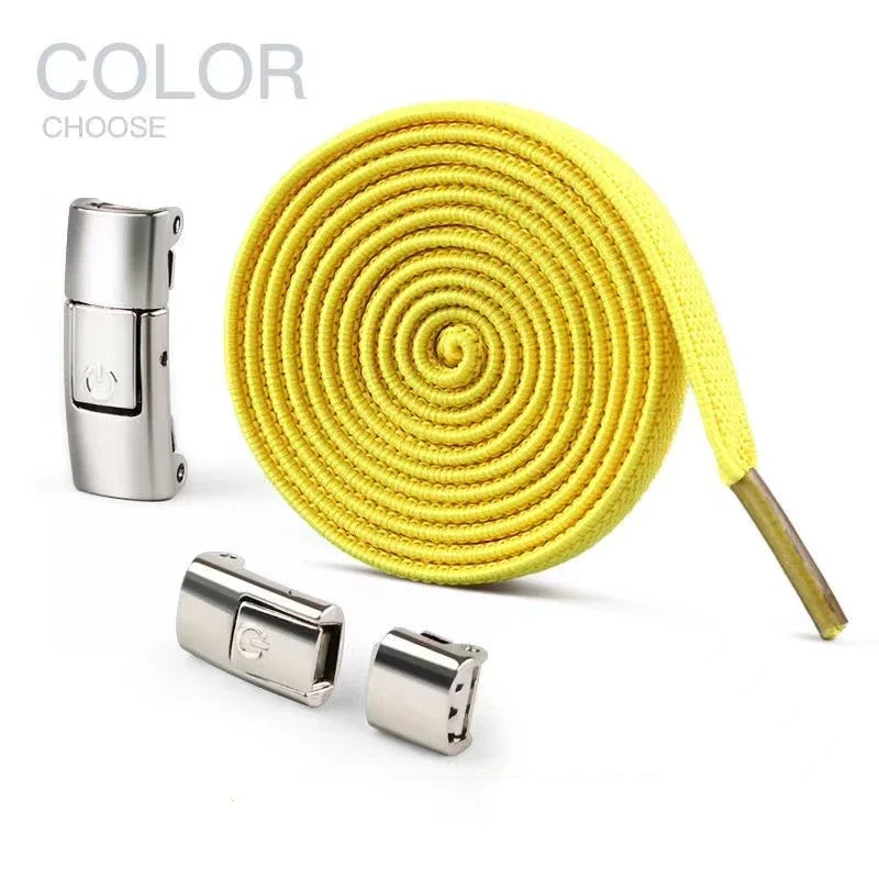 New Press Lock Shoelaces Without ties Gradient Flats Elastic Laces Sneakers Kids Adult No Tie Shoe laces for Shoes Accessories