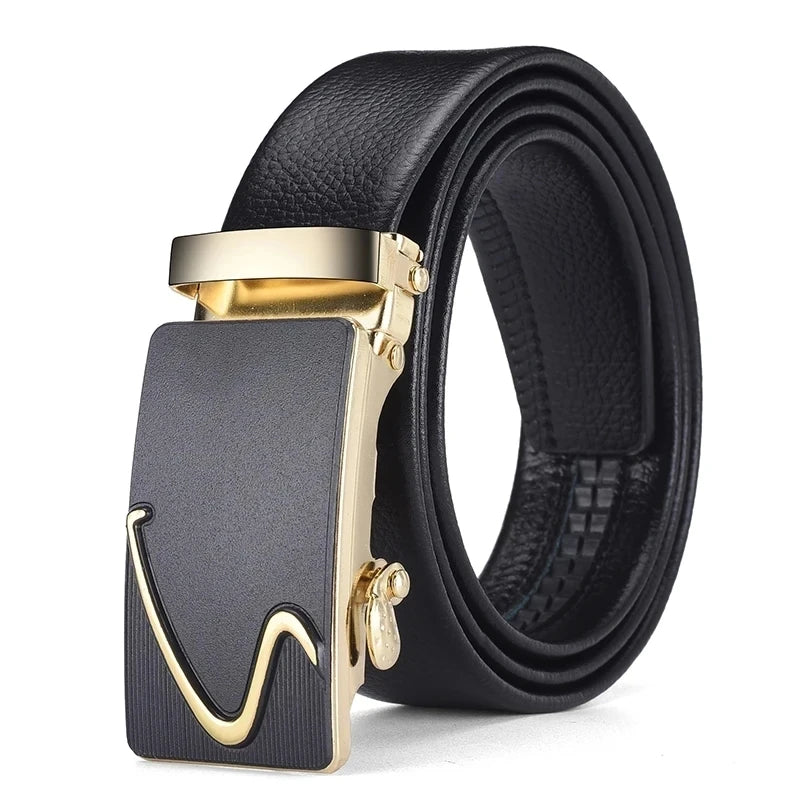 Fashion Business Men'S Belt Genuine Luxury Brand Belt Metal Buckle Belt High-Quality PU Leather Soft Belt With Cargo Pants Jeans