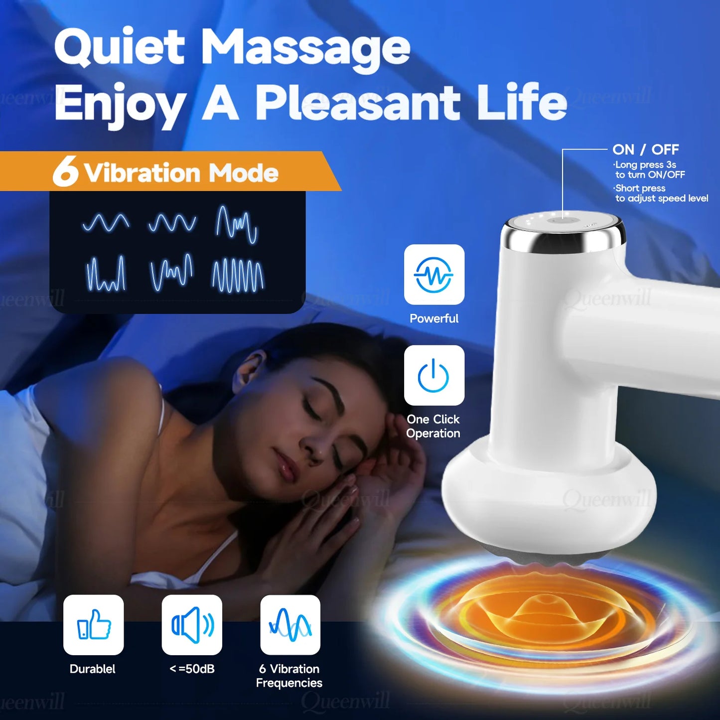 Portable Body Shaping Massager Massage Gun Deep Muscle Tissue Massage Device For Relaxing Fitness Weight Loss 6 Gears,Ideal Gift
