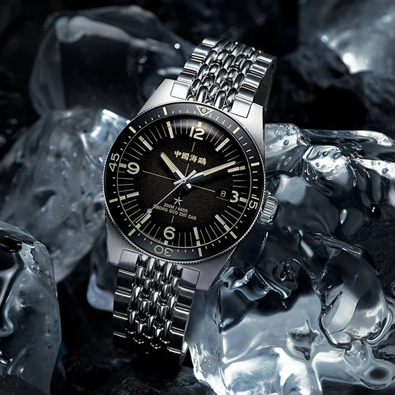 Seagull Deep Ocean Men's Automatic Mechanical Watch 200M Waterproof 316L Steel Luxury Diving Watches Sports Clock Reloj 1064