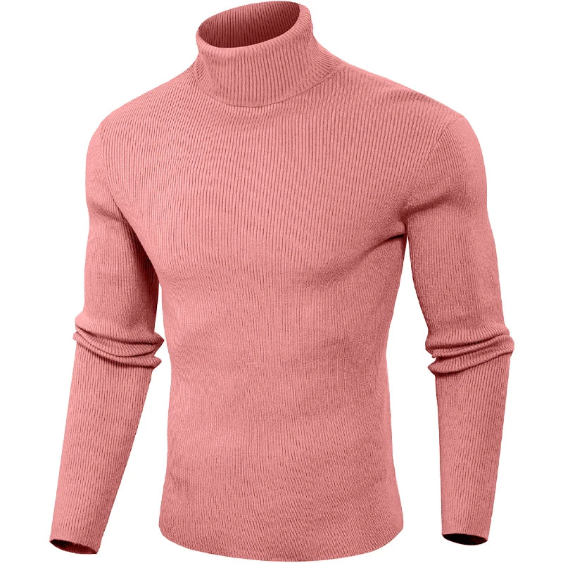 Animal Game Luxury Men's Cold Blouse Casual Sweaters Woolen Turtleneck Pullover Basic Stripes Tshirts Warm Sweatshirt Knit Men