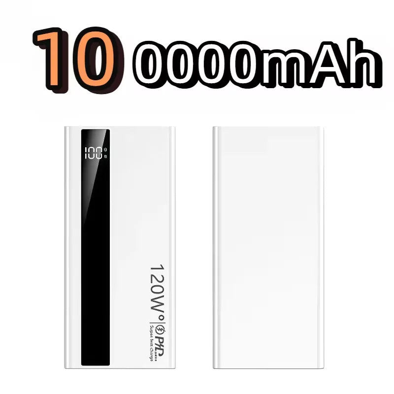 200000mAh Power Bank High Capacity 120W Super Fast Charging Portable External Battery Powerbank Universal For iPhone Samusung