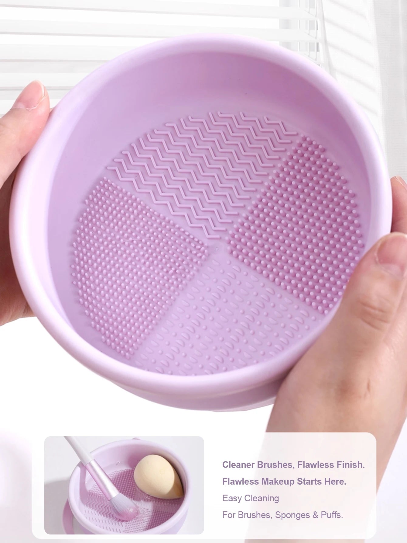 3 in 1 Makeup Brush Cleaner Dryer Organizer Silicone Wash Station & Storage Mat for Cosmetic Brushes Beauty Blender Sponges