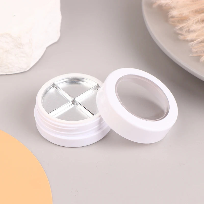 Empty Eye Shadow Case Makeup Palette Box Plastic Skylight Clear Lid Aluminum Pan Round Creamy Concealer Container