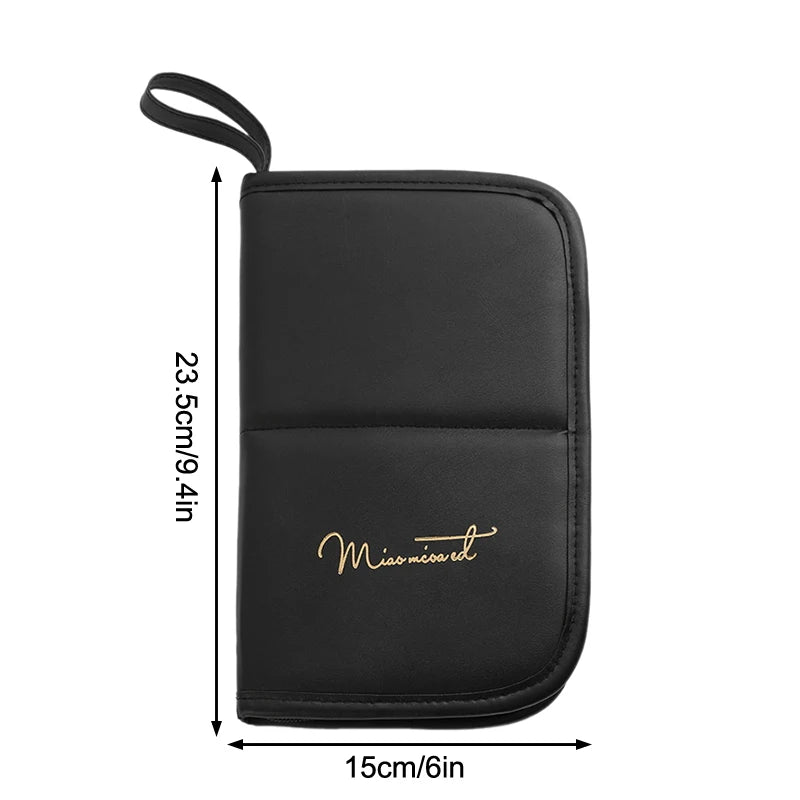 Makeup Brush Case Makeup Brush Holder Travel Waterproof Cosmetic Bag Stand-up Foldable Makeup Cup With Zipper Makeup Brush Bag