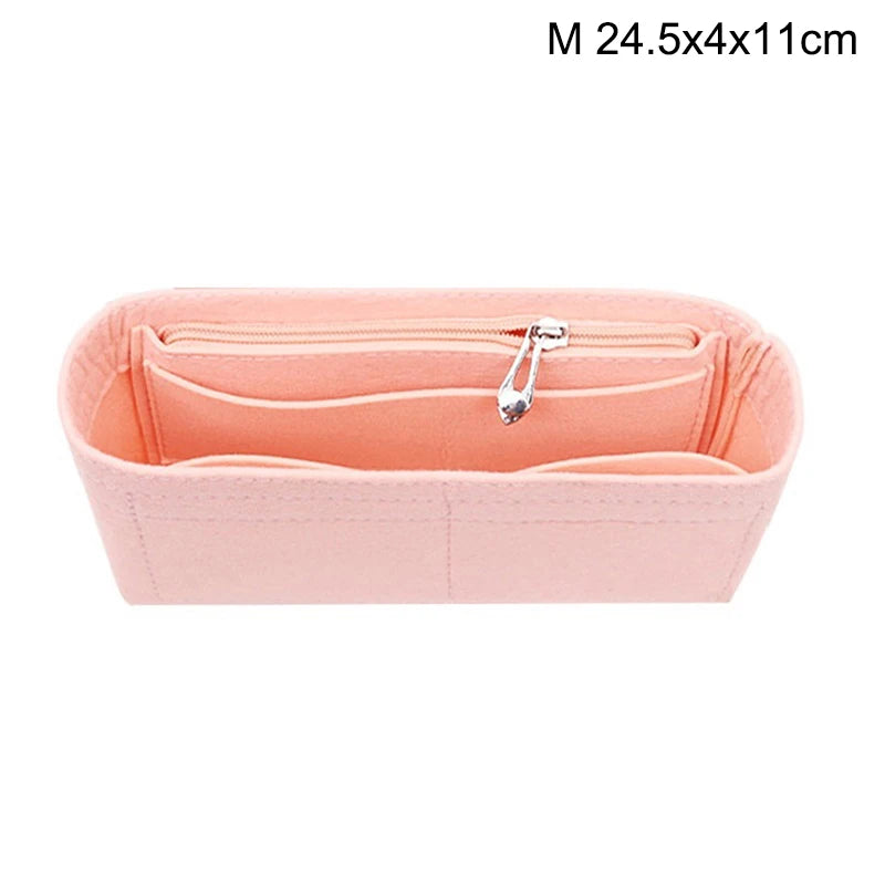 1PC Felt Insert Bag Organizer Makeup Organizers Liner Perfect for Brand Women's Handbags For And Cosmetic Bags