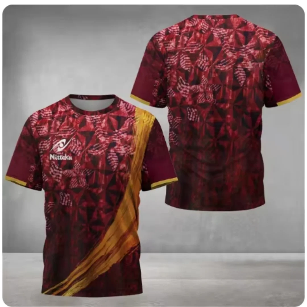 Nittaku Table Tennis T-shirt Victory Light Color Printed Men's Summer New Sports T-shirt Training Quick Drying T-shirt
