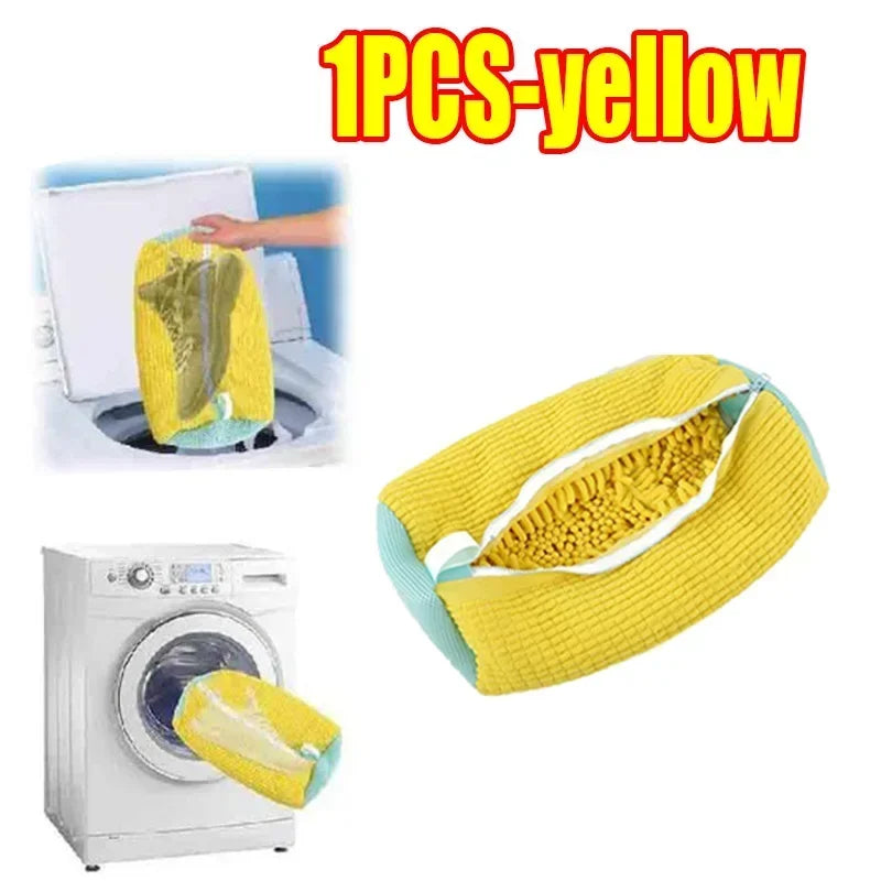 Reusable Plastic Shoe Laundry Bag - Sneaker Cleaning Kit, Ideal for Home Storage and Travel，round for Sneakers and Shoes
