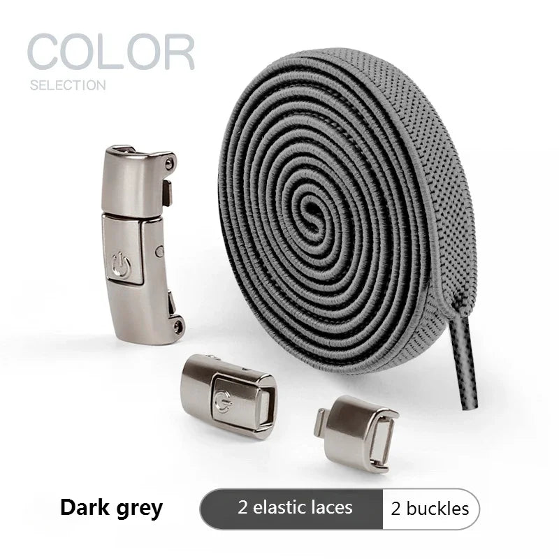 New Press Lock Shoelaces Without ties Gradient Flats Elastic Laces Sneakers Kids Adult No Tie Shoe laces for Shoes Accessories