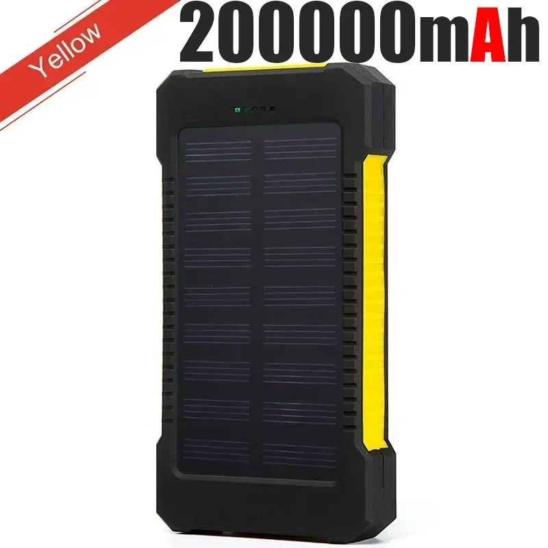 OnePlus 200000mAh Solar Power Bank Portable Large Capacity Charger Compatible USB-A And USB-C With Flashlight For IPhone Huawei