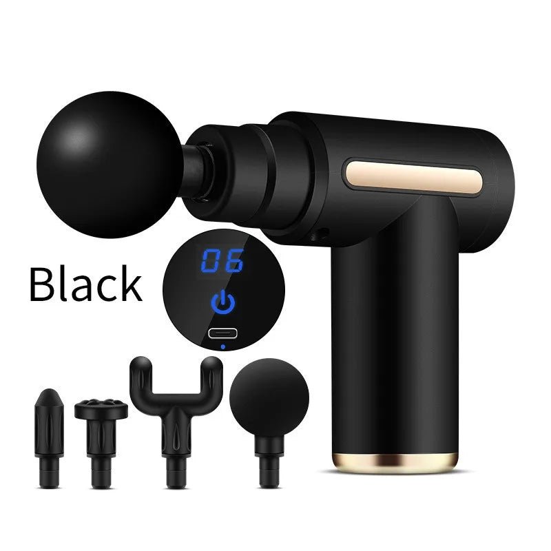 Massage Gun Mini Portable Deep Tissue Percussion Muscle Massager Rechargeable USB Electric Fascia Gun