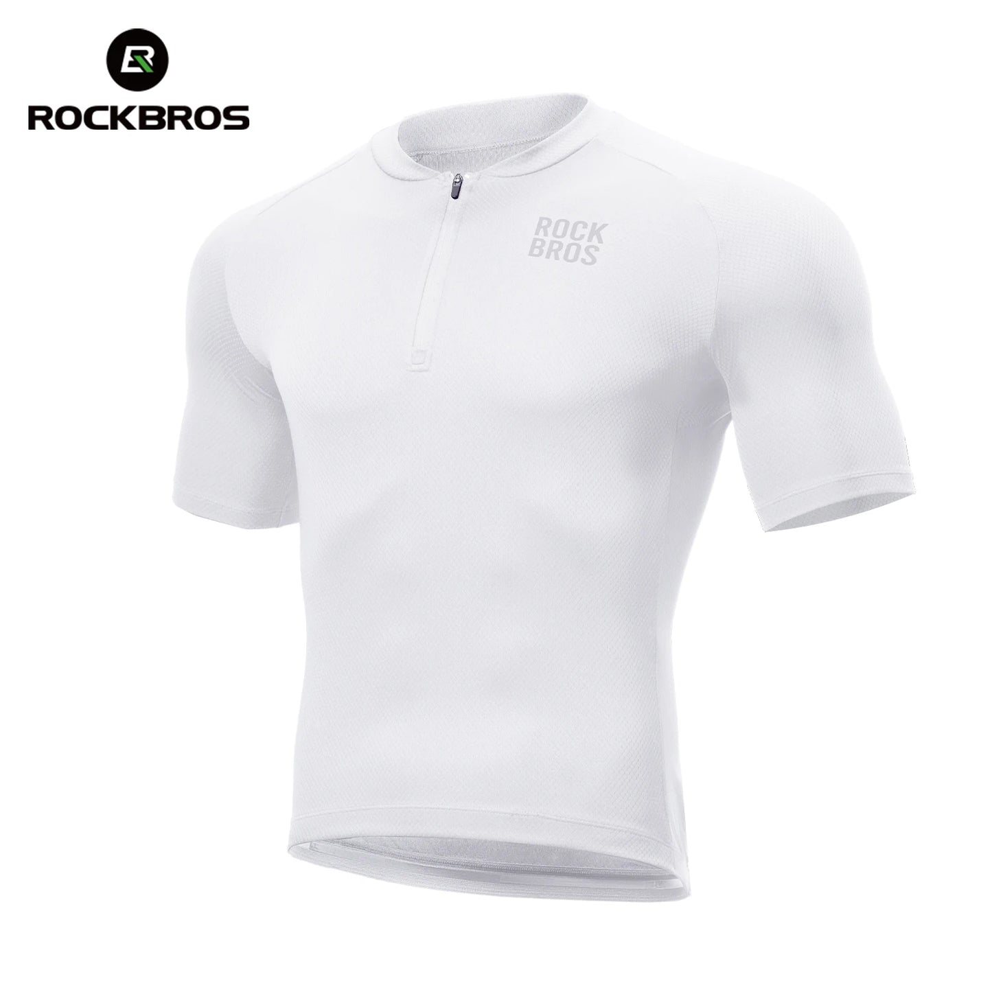 ROCKBROS Men Cycling Jersey Summer Breathable MTB Road Bicycle T-shirts Quick Dry Sports Run Short Sleeve T-shirt Bike Tops