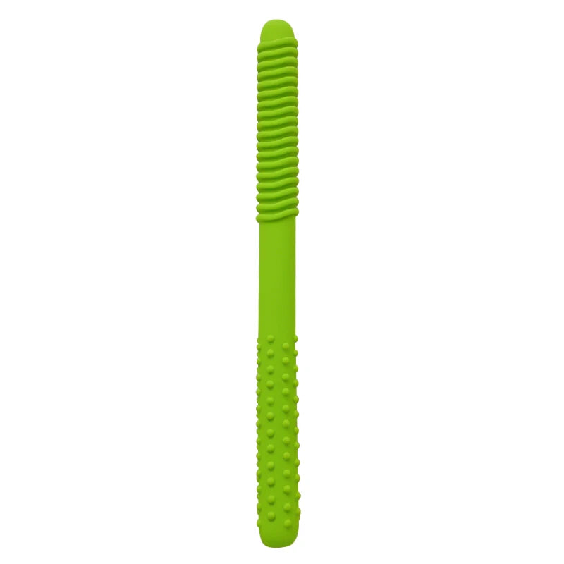 1pcs Straw Teether Children's Toy Soft Silicone Hollow Molar Stick Non-toxic Durable