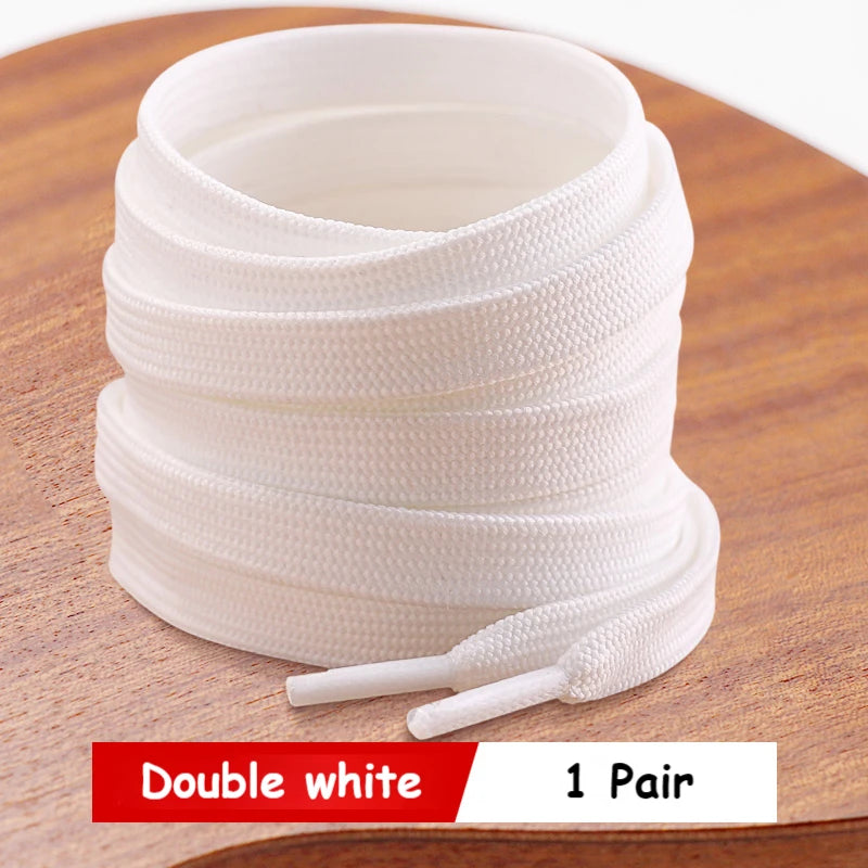 New White Black Flat Shoelaces for Sneakers Laces Shoe Strings Classic Shoe Laces 70/90/100/120/140/160CM High-quality Shoelace