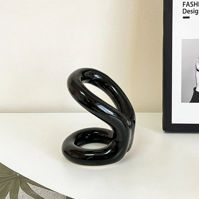 Creative Ins Ceramic Premium Feeling Cream Wind Desktop Pen Holder Makeup Brush Dresser Shelf Storage Cylinder Ornament