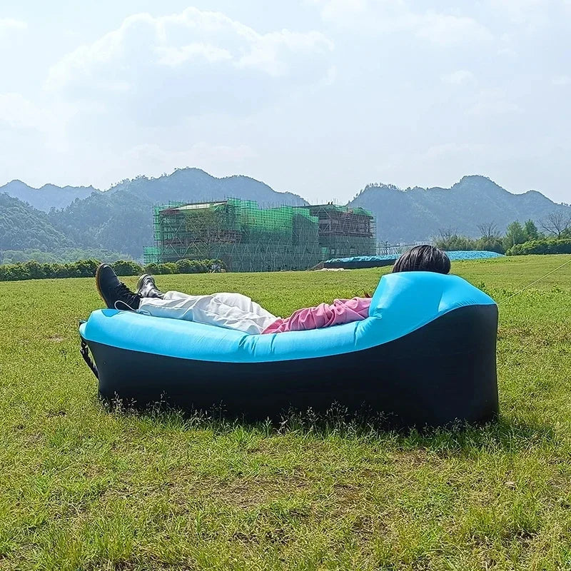 NNEOBA Trend Outdoor Products Fast Infaltable Air Sofa Bed Good Quality Sleeping Bag Inflatable Air Bag Lazy bag Beach Sofa 240*70cm