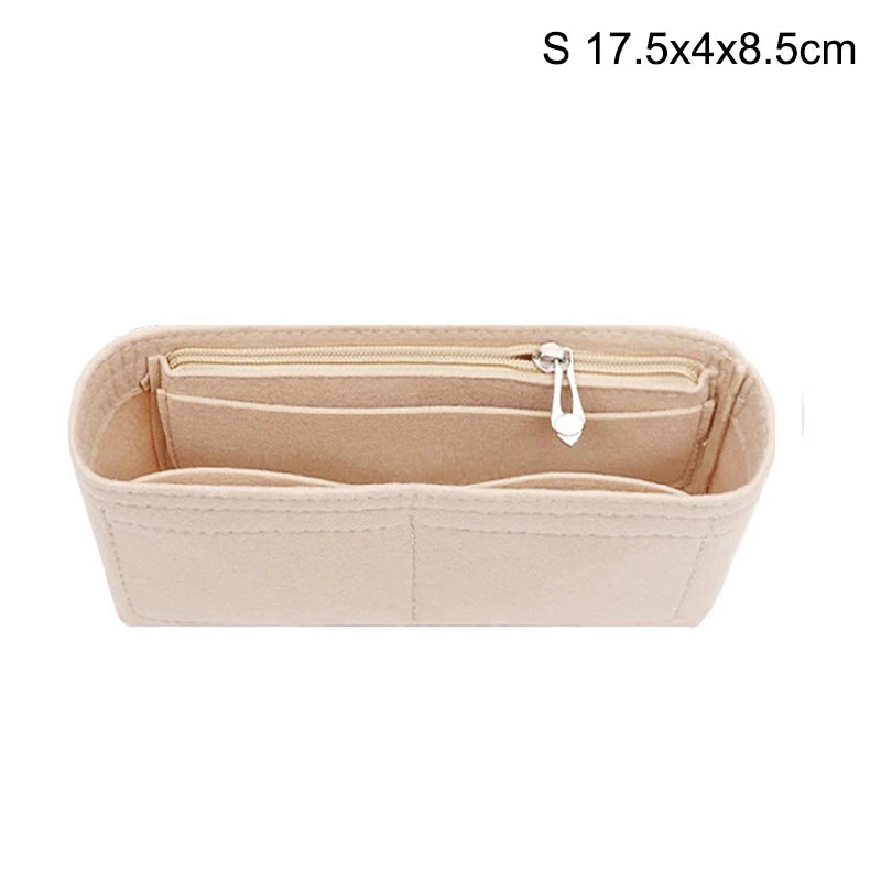 1PC Felt Insert Bag Organizer Makeup Organizers Liner Perfect for Brand Women's Handbags For And Cosmetic Bags