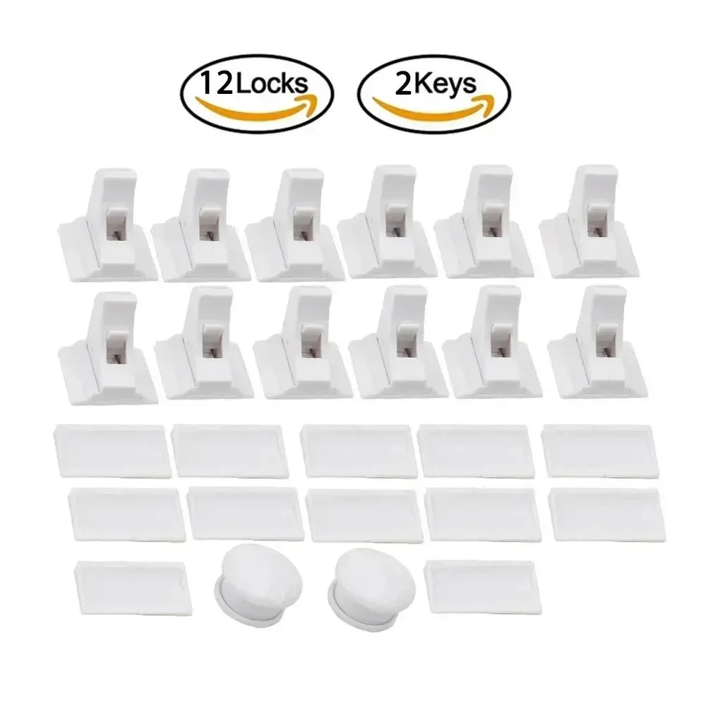 Toddler Safety Child Lock with Magnetic Keep Your Kids Safe Children's Lock Ideal Drawer Cabinet Door Safety for Baby Protection