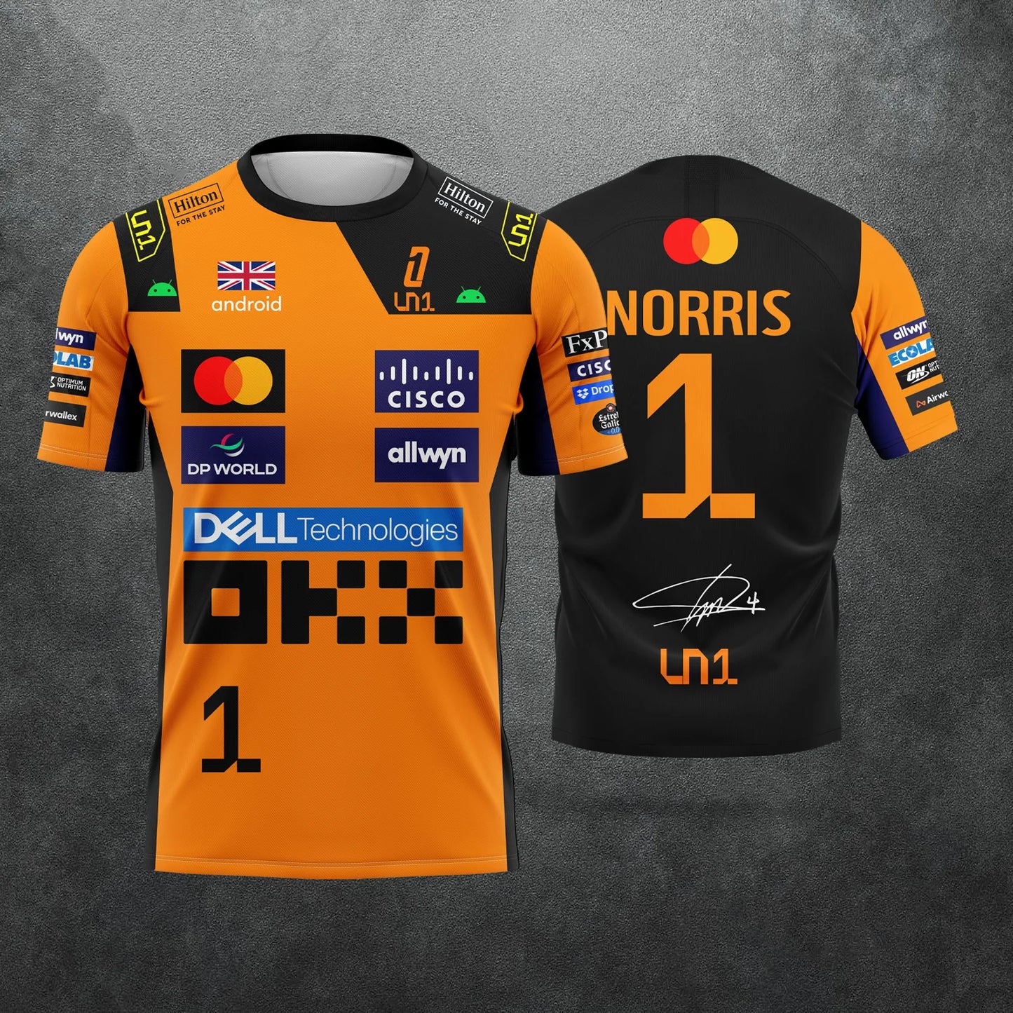 2026 New Jersey For Racing T-Shirt Rider #1 Lando Norris Rider #81piastri Fan Casual Clothing Breathable Family Kids Tees