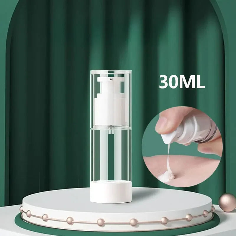 10/15/30/50/80/100ML  Clear  Airless Cream Pump Bottle Refillable Empty Bottle Travel Vacuum Airless Container Makeup Bottle