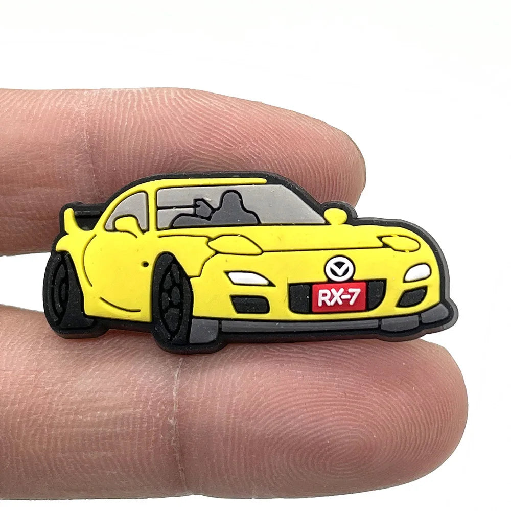 Car Shoe Charms Pin for Crocs Accessories Charms Clogs Bubble Slides Sandals PVC Shoe Decorations Accessories Party Gifts