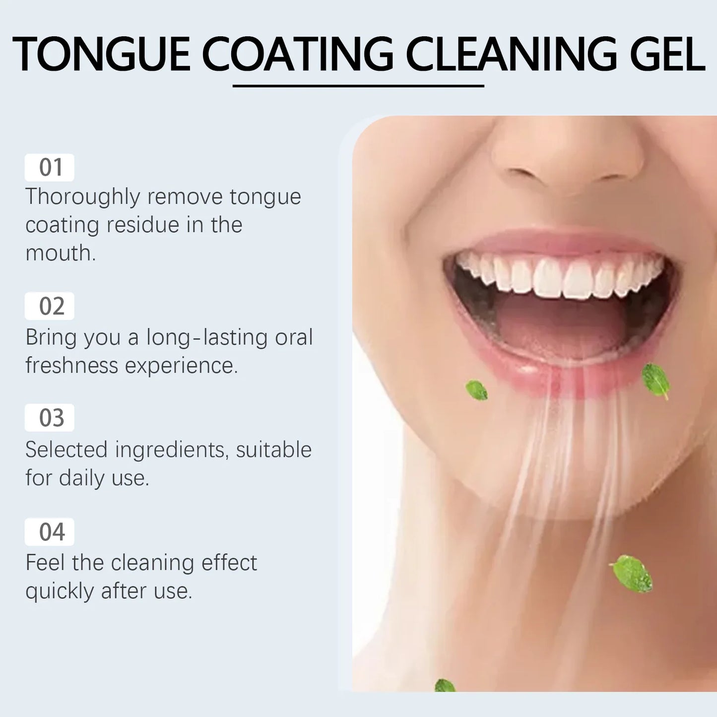 Tongue Cleaning Gel Set Bad Breath Inhibit Oral Bacteria Long Lasting Freshness Home Mouth Odor Eliminator Paste Toothbrush Kit