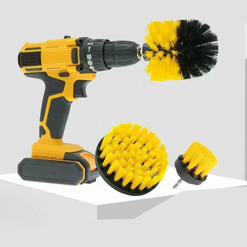 Electric Scrubber Brush Drill Brush Kit Power Drills Scrubber Brush For Carpet Glass Car Tires Nylon Brushes 2/3.5/4/5''