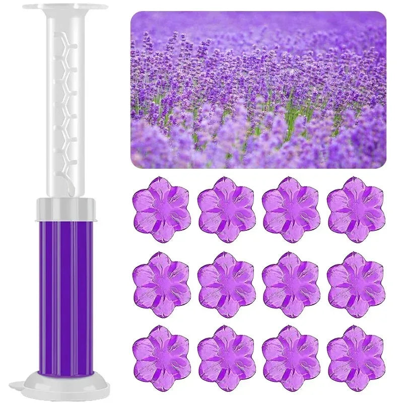 1-10Pcs Flower Gel Stamp Toilet Cleaner Air Freshener Bathroom Toilet Cleaning Gel Needle Design Fragrance Deodorant Supplies
